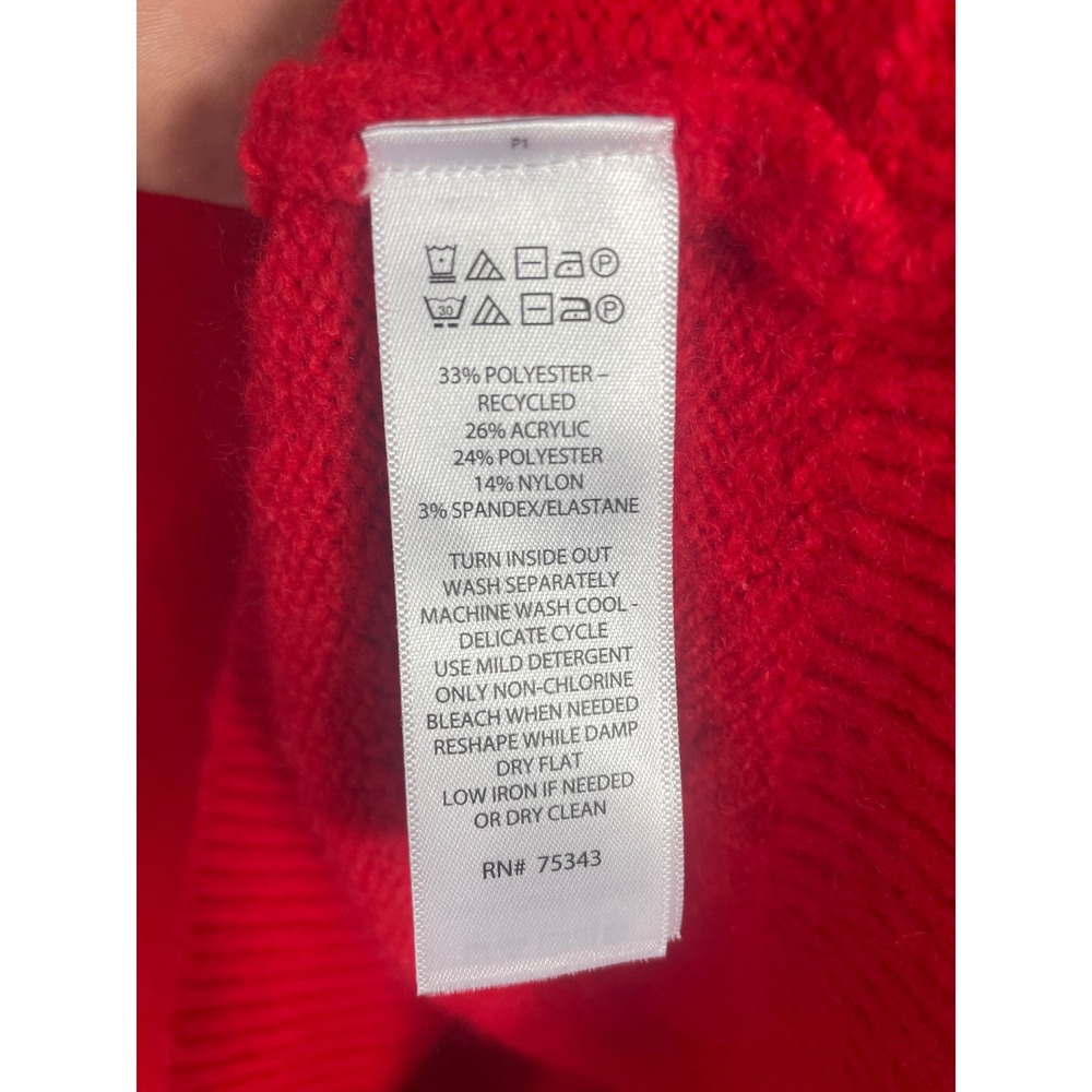 Red Cardigan Sweater Womens M Cupcakes and Cashmere V Neck Button Front - Picture 5 of 10
